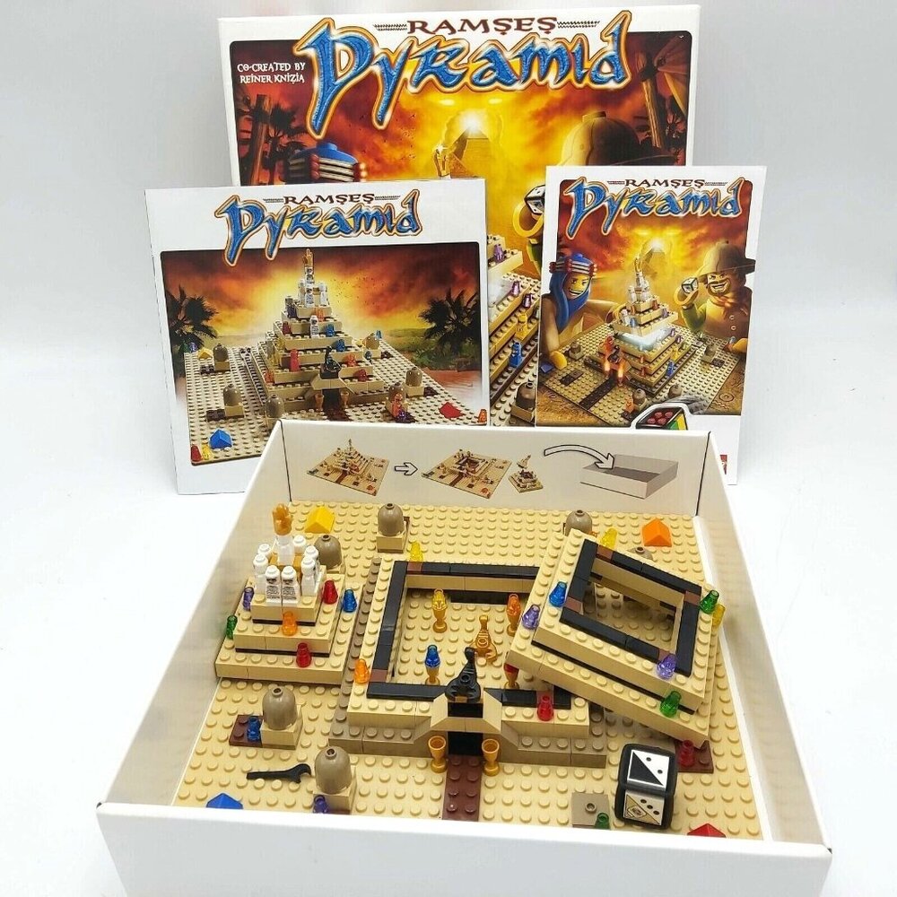 Lego Ramses Pyramid 2009 Reiner Knizia 3843 Box and Instructions READ Condition